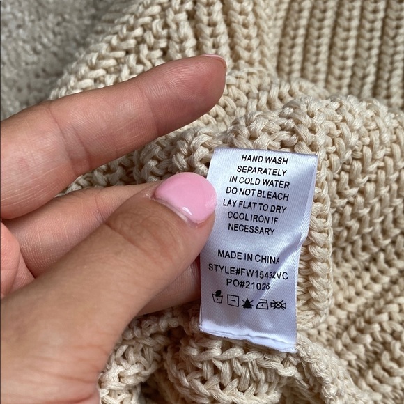 Fate Beige Knit Sweater Shirt - Picture 5 of 5